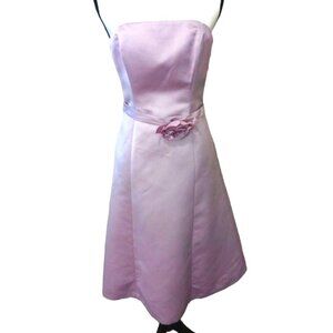 BCBG Max Azria Strapless Dress Size 0 Lavender Satin